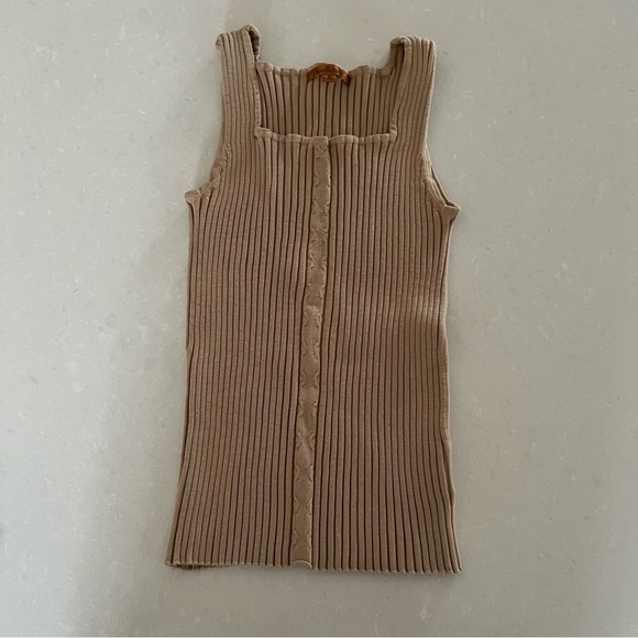 Vintage Bellidini tan ribbed Y2K knit tank - Size M - Picture 5 of 7
